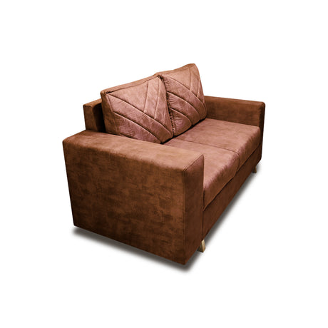 Sofá Amsterdam Camel 150x72cm de Tela Amigable con Mascotas de Dos Puestos con Apoya Brazos - SOFAS Y POLTRONAS | Bylmo