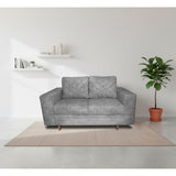 Sofá Amsterdam Gris 150x72cm de Tela Amigable con Mascotas de Dos Puestos con Apoya Brazos - SOFAS Y POLTRONAS | Bylmo