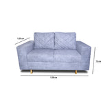 Sofá Amsterdam Blanco Nieve 150x72cm de Tela Amigable con Mascotas de Dos Puestos con Apoya Brazos - SOFAS Y POLTRONAS | Bylmo