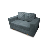 Sofá Amsterdam Acero 150x72cm de Tela Amigable con Mascotas de Dos Puestos con Apoya Brazos - SOFAS Y POLTRONAS | Bylmo