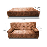 Sofá Cama Seiler Camel 180x94cm Reclinable de Tela Amigable con Mascotas de Tres Puestos con Apoya Brazos - SOFAS Y POLTRONAS | Bylmo