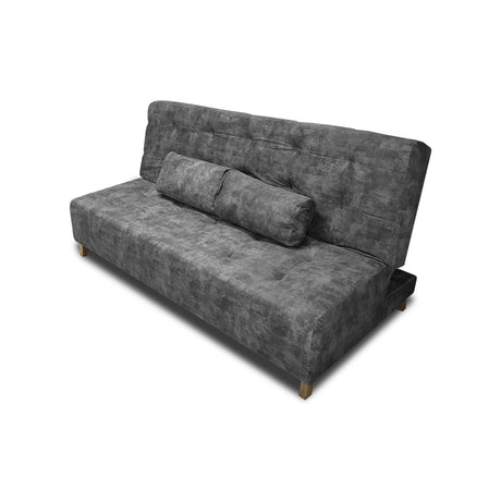 Sofá Cama Seiler Gris 180x94cm Reclinable de Tela Amigable con Mascotas de Tres Puestos con Apoya Brazos - SOFAS Y POLTRONAS | Bylmo