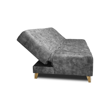 Sofá Cama Seiler Gris 180x94cm Reclinable de Tela Amigable con Mascotas de Tres Puestos con Apoya Brazos - SOFAS Y POLTRONAS | Bylmo