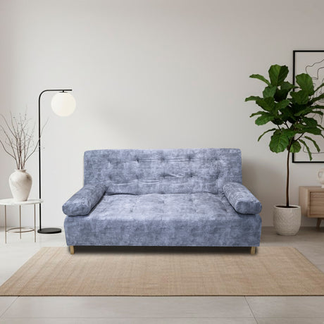 Sofá Cama Seiler Blanco Nieve 180x94cm Reclinable de Tela Amigable con Mascotas de Tres Puestos con Apoya Brazos - SOFAS Y POLTRONAS | Bylmo