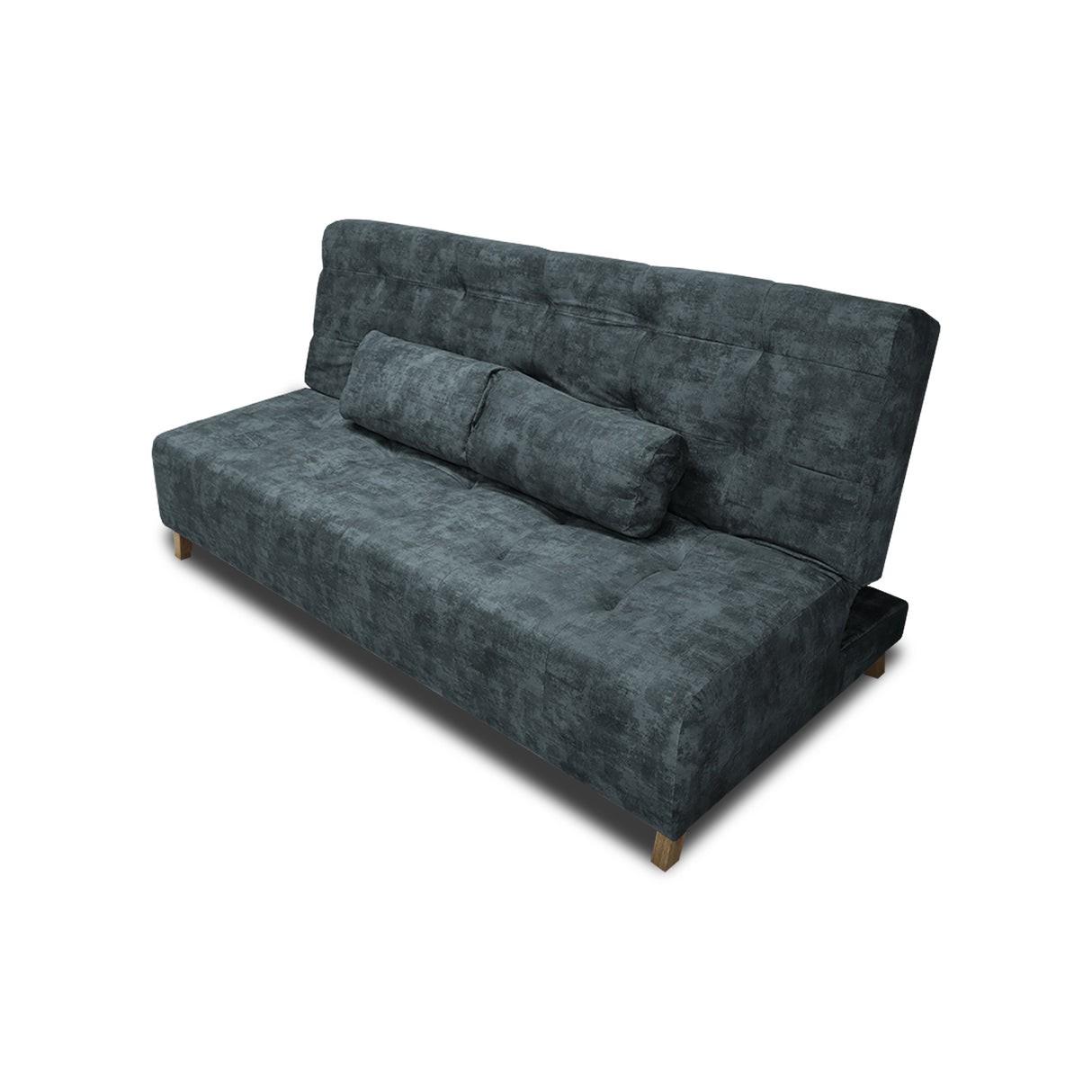 Sofá Cama Seiler Acero 180x94cm Reclinable de Tela Amigable con Mascotas de Tres Puestos con Apoya Brazos - SOFAS Y POLTRONAS | Bylmo