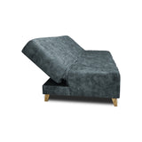 Sofá Cama Seiler Acero 180x94cm Reclinable de Tela Amigable con Mascotas de Tres Puestos con Apoya Brazos - SOFAS Y POLTRONAS | Bylmo