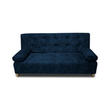 Sofá Cama Seiler Azul Petróleo 180x94cm Reclinable de Tela Amigable con Mascotas de Tres Puestos con Apoya Brazos - SOFAS Y POLTRONAS | Bylmo