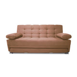 Sofá Cama Tarima Haller Camel 190x95cm Reclinable de Tela Amigable con Mascotas de Tres Puestos con Apoya Brazos - SOFAS Y POLTRONAS | Bylmo