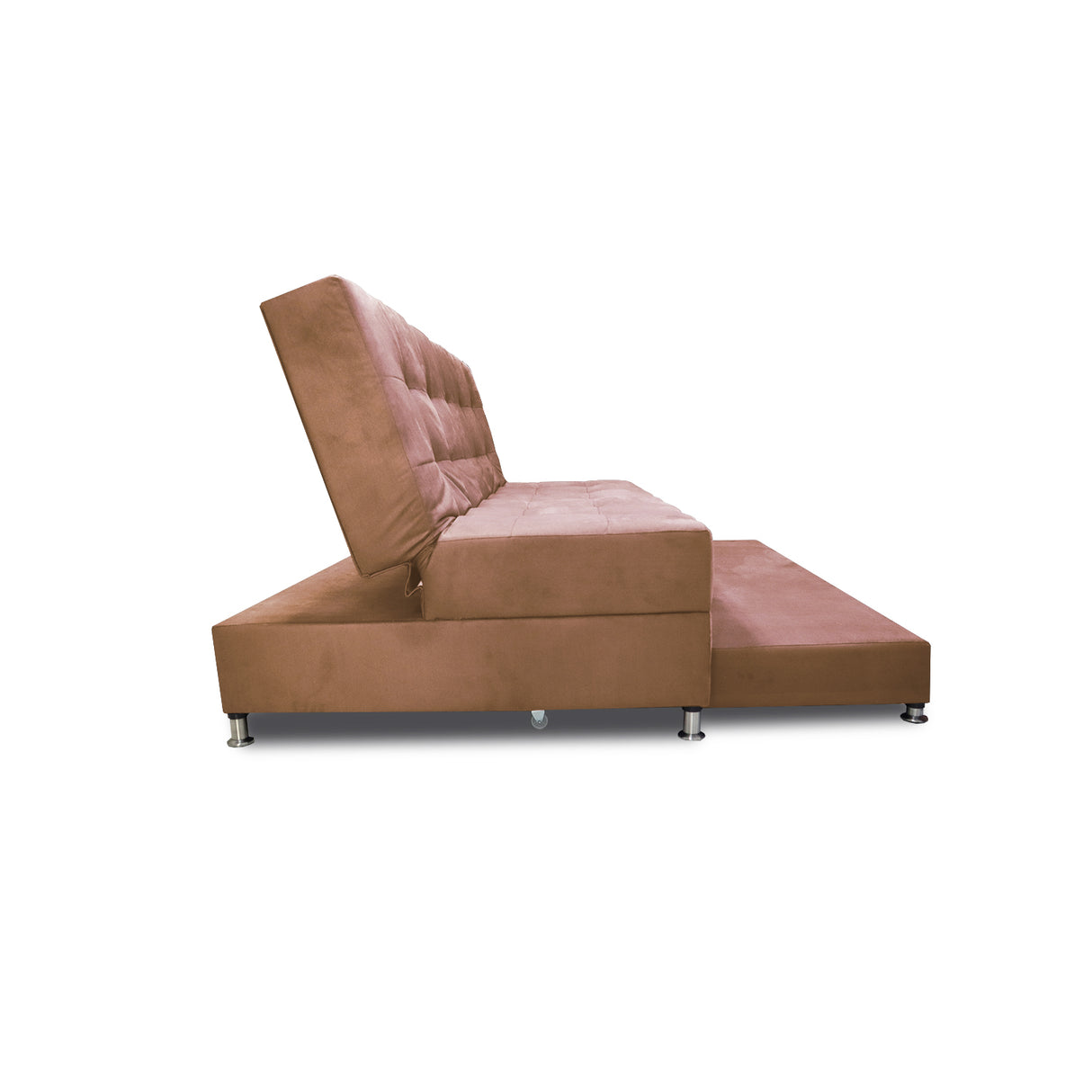 Sofá Cama Tarima Haller Camel 190x95cm Reclinable de Tela Amigable con Mascotas de Tres Puestos con Apoya Brazos - SOFAS Y POLTRONAS | Bylmo