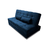 Sofá Cama Tarima Haller Azul Petróleo 190x95cm Reclinable de Tela Amigable con Mascotas de Tres Puestos con Apoya Brazos - SOFAS Y POLTRONAS | Bylmo