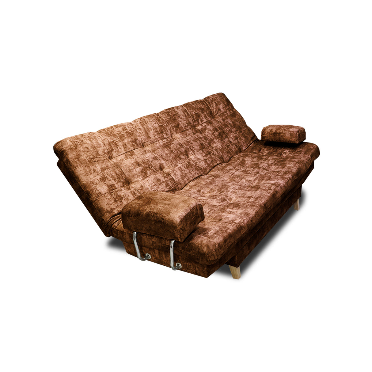 Sofá Cama Blum Camel 185x90cm Reclinable de Tela Amigable con Mascotas de Tres Puestos con Apoya Brazos - SOFAS Y POLTRONAS | Bylmo