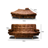Sofá Cama Blum Camel 185x90cm Reclinable de Tela Amigable con Mascotas de Tres Puestos con Apoya Brazos - SOFAS Y POLTRONAS | Bylmo