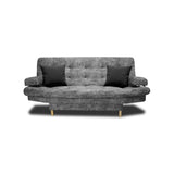 Sofá Cama Blum Gris 185x90cm Reclinable de Tela Amigable con Mascotas de Tres Puestos con Apoya Brazos - SOFAS Y POLTRONAS | Bylmo