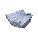 Sofá Cama Blum Blanco Nieve 185x90cm Reclinable de Tela Amigable con Mascotas de Tres Puestos con Apoya Brazos - SOFAS Y POLTRONAS | Bylmo