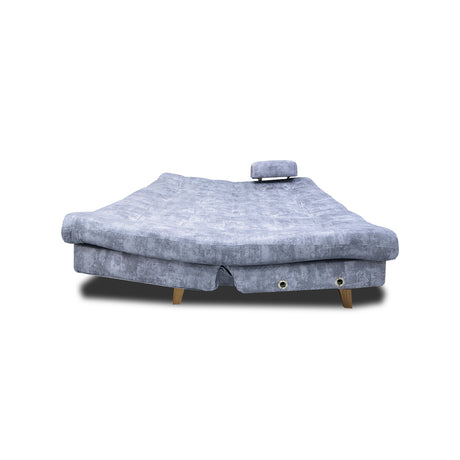 Sofá Cama Blum Blanco Nieve 185x90cm Reclinable de Tela Amigable con Mascotas de Tres Puestos con Apoya Brazos - SOFAS Y POLTRONAS | Bylmo