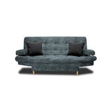 Sofá Cama Blum Acero 185x90cm Reclinable de Tela Amigable con Mascotas de Tres Puestos con Apoya Brazos - SOFAS Y POLTRONAS | Bylmo