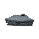 Sofá Cama Blum Acero 185x90cm Reclinable de Tela Amigable con Mascotas de Tres Puestos con Apoya Brazos - SOFAS Y POLTRONAS | Bylmo