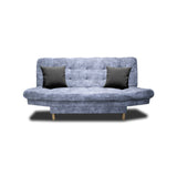 Sofá Cama Kuster Blanco Natural 185x90cm Reclinable de Tela Amigable con Mascotas de Tres Puestos sin Apoya Brazos - SOFAS Y POLTRONAS | Bylmo