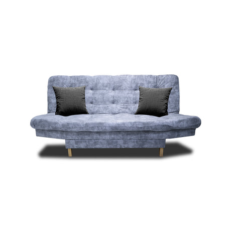 Sofá Cama Kuster Blanco Natural 185x90cm Reclinable de Tela Amigable con Mascotas de Tres Puestos sin Apoya Brazos - SOFAS Y POLTRONAS | Bylmo