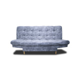 Sofá Cama Kuster Blanco Natural 185x90cm Reclinable de Tela Amigable con Mascotas de Tres Puestos sin Apoya Brazos - SOFAS Y POLTRONAS | Bylmo