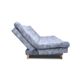 Sofá Cama Kuster Blanco Natural 185x90cm Reclinable de Tela Amigable con Mascotas de Tres Puestos sin Apoya Brazos - SOFAS Y POLTRONAS | Bylmo