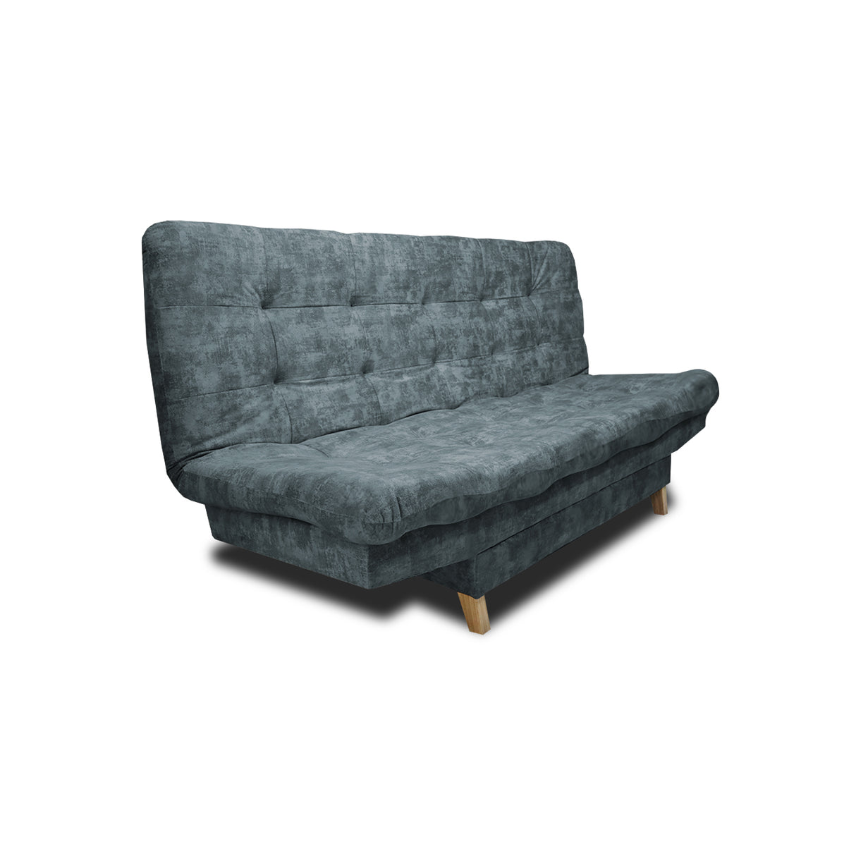 Sofá Cama Kuster Acero 185x90cm Reclinable de Tela Amigable con Mascotas de Tres Puestos sin Apoya Brazos - SOFAS Y POLTRONAS | Bylmo