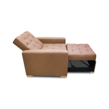 Sofá Cama Sabathy Camel 95x90cm Reclinable de Tela Amigable con Mascotas de Un Puesto sin Apoya Brazos - SOFAS Y POLTRONAS | Bylmo