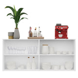 Aparador Veneza Blanco 123x69cm con Cuatro Puertas y Cuatro Compartimientos