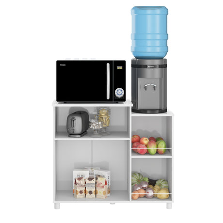 Gabinete Blanco 88x75cm con Tres Compartimientos y Dos Entrepaños - BARRAS Y MUEBLES AUXILIARES | Bylmo