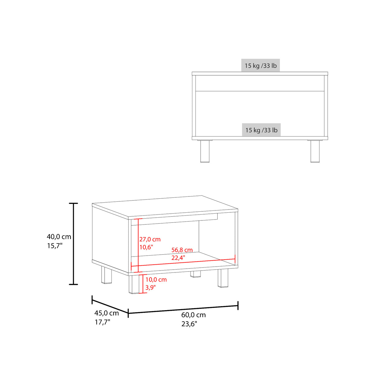 Combo Rack de Tv y Mesa de Centro Eclipse Blanco 140.2x47.5cm Para Tv Hasta 60" Pulgadas con Cuatro Compartimientos