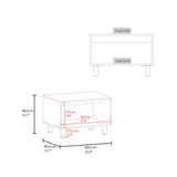 Combo Rack de Tv y Mesa de Centro Eclipse Blanco 140.2x47.5cm Para Tv Hasta 60" Pulgadas con Cuatro Compartimientos