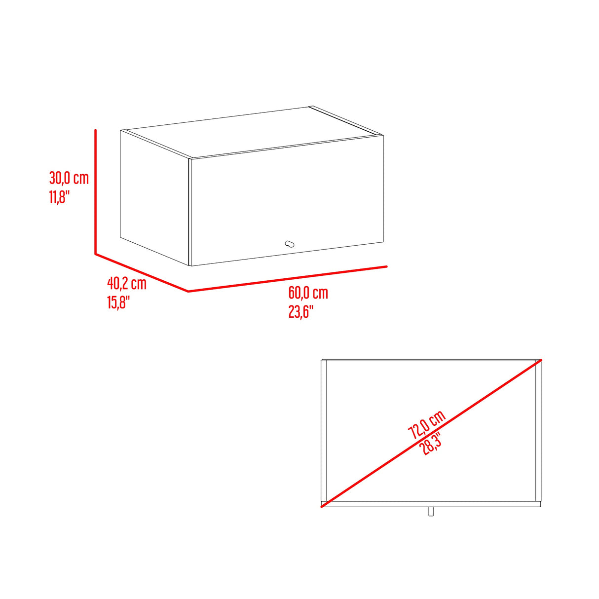 Complemento para Closet Tuhogar Blanco 60x30cm con Una Puerta - CLOSETS | Bylmo