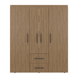 Closet Bariloche Fresno 150.3x177.9cm con Cuatro Puertas y con Dos Cajones - CLOSETS | Bylmo