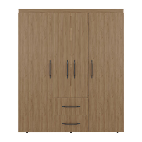 Closet Bariloche Fresno 150.3x177.9cm con Cuatro Puertas y con Dos Cajones - CLOSETS | Bylmo