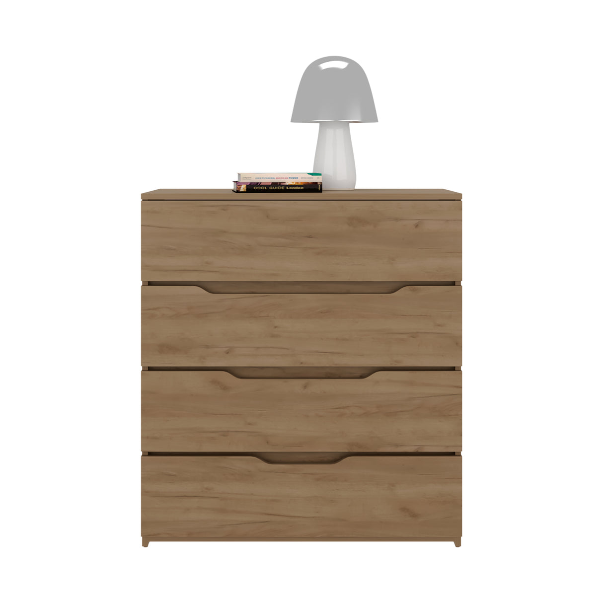 Cajonera Zoe Fresno 80x89.1cm de Cuatro Hileras con Cuatro Cajones - CAJONERAS Y COMODAS | Bylmo