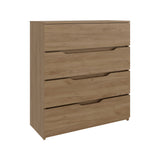 Cajonera Zoe Fresno 80x89.1cm de Cuatro Hileras con Cuatro Cajones - CAJONERAS Y COMODAS | Bylmo
