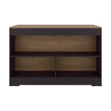 Barra de Cocina Cuenca Wengue y Fresno 138.2x88.5cm con Un Entrepaño y con Tres Compartimientos