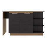 Barra de Cocina Lumina Wengue y Fresno 150x89.2cm con Cuatro Entrepaños