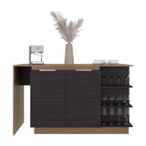 Barra de Cocina Lumina Wengue y Fresno 150x89.2cm con Cuatro Entrepaños