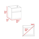 Mueble para Lavamanos Aydin Blanco 50.1x52cm Flotante Individual sin Lavamanos y con Un Cajón - MUEBLES PARA LAVAMANOS | Bylmo