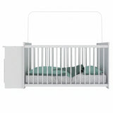 Cuna con Cómoda My Baby Blanco 166x73cm con Cabecero con Colchón Infantil y con Almacenamiento - CAMAS | Bylmo