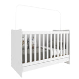 Cuna 4 en 1 Arcangel Blanco 132x90cm con Cabecero y con Colchón Infantil - CAMAS | Bylmo