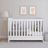 Cuna 4 en 1 Arcangel Blanco 132x90cm con Cabecero y con Colchón Infantil - CAMAS | Bylmo