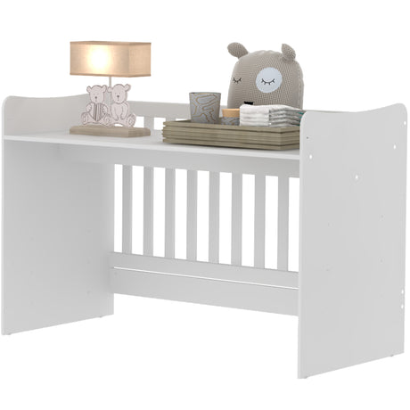 Cuna 4 en 1 Arcangel Blanco 132x90cm con Cabecero y con Colchón Infantil - CAMAS | Bylmo