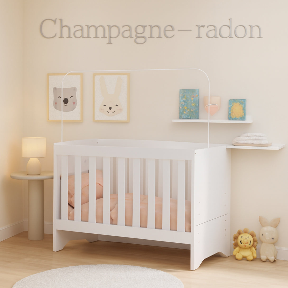 Cuna 3 en 1 Elsa Blanco 133x80cm con Cabecero y con Colchón Infantil - CAMAS | Bylmo