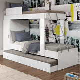 Camarote Blanco 85x165cm con Cabecero sin Colchón y con Almacenamiento - CAMAS | Bylmo