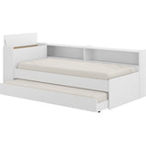 Cama Nido Blanco 110x80cm con Cabecero sin Colchón y con Almacenamiento - CAMAS | Bylmo