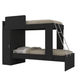 Camarote Tokio Negro 85x165cm con Cabecero sin Colchón y con Almacenamiento - CAMAS | Bylmo