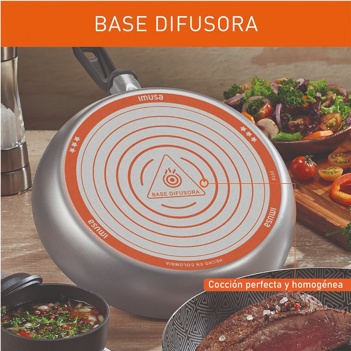 Batería de Cocina Imusa Talent Plateado 30x28cm de 10 Piezas Antiadherente - OLLAS Y SARTENES | Bylmo