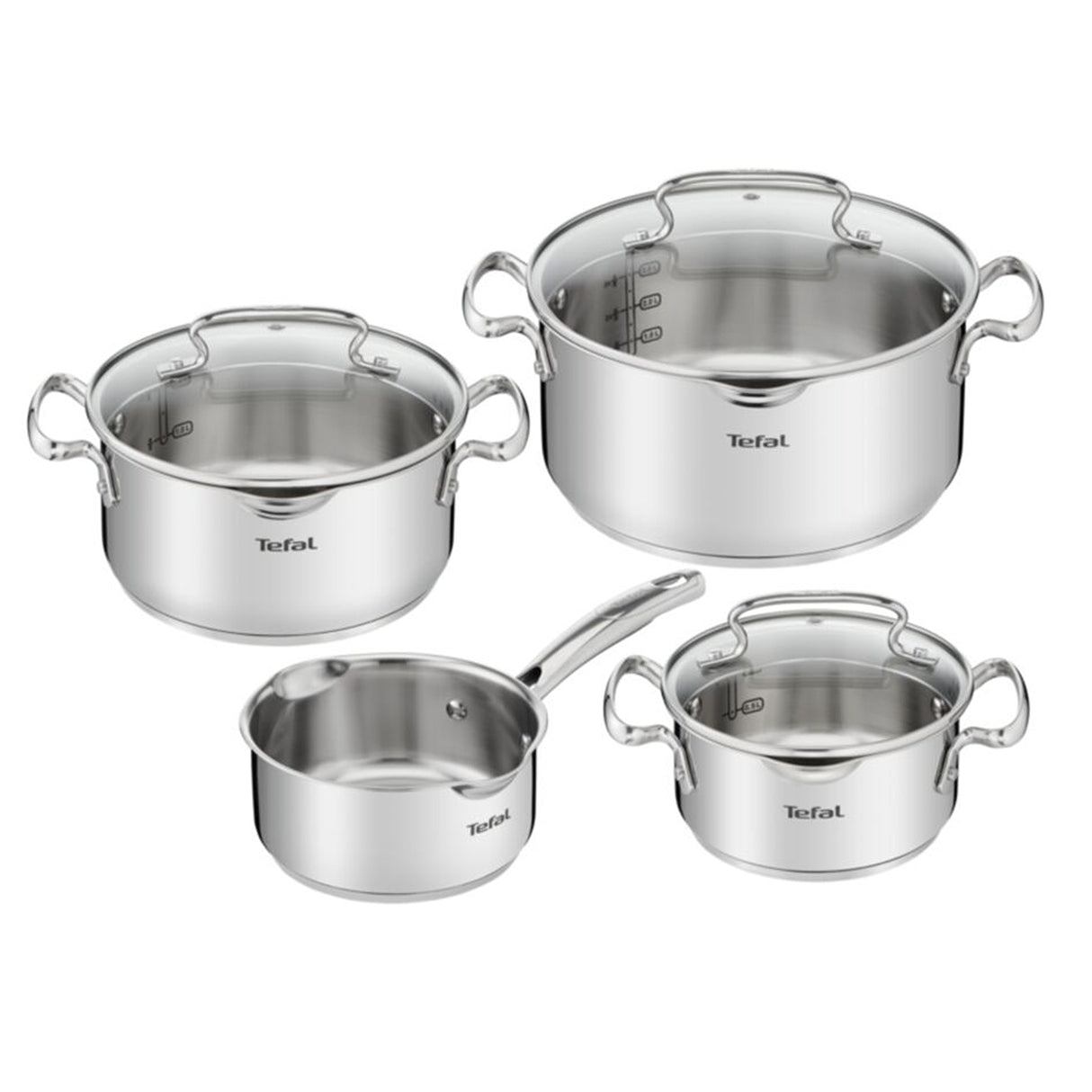 Batería de Cocina Tefal Duetto Plus Plateado 54x19cm de 7 Piezas - OLLAS Y SARTENES | Bylmo
